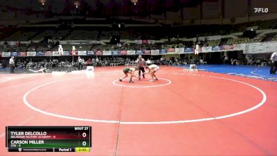 120 lbs Placement (16 Team) - Tyler Delcollo, Delaware Military Academy vs Carson Miller, Cox