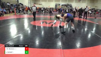 100 lbs Cons. Round 3 - Mason Romero, St. Francis Gladiators vs Lucas Schleif, LITTLE FALLS