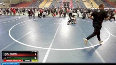 92 lbs Quarterfinal - Beau DeLong, WI vs Jj Doty, IN