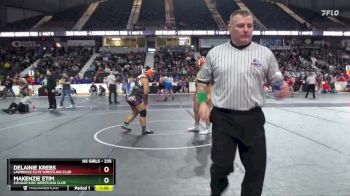 235 lbs Semifinal - Makenzie Etim, Cougar Kids Wrestling Club vs Delainie Krebs, Lawrence Elite Wrestling Club