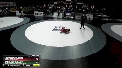 56 lbs Cons. Round 5 - Lincoln Schneider, Red Wave Wrestling vs Carolina Guillent, Socal Grappling Wrestling Club