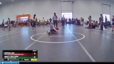 95 lbs Round 2 - Brett Ballard, Jet Wrestling Club vs Sophia Lee, Seymour Youth Wrestling Club