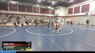 52 lbs Quarterfinal - Ryker Hanna, Westlake vs Skyler Bright, Roy Wrestling Club