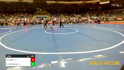 67 lbs Round Of 32 - Kierre Peak, Ready RP Nationals vs Khylen Sanderson, MAC Wrestling Club