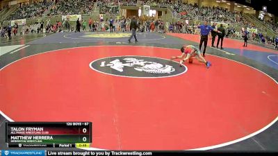 67 lbs Cons. Round 4 - Matthew Herrera, Hermiston Wrestling vs Talon Fryman, All Phase Wrestling Club