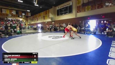 215 lbs Champ. Round 2 - Orion Adams, Temecula Valley vs Malohi Sipowicz, Hemet