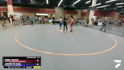 113 lbs Cons. Round 3 - Corey Bishop, Lake Highlands Club Wrestling vs Andres De Alba, Takedown-City Wrestling