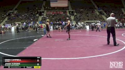 220 lbs Quarterfinal - Owen Campbell, Helena vs JAXON HUDGINS, McAdory High School