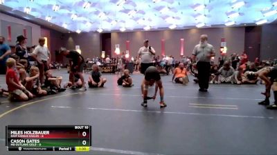 62 lbs Finals (8 Team) - Miles Holzbauer, East Kansas Eagles vs Cason Gates, MO Outlaws Gold