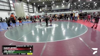 77 lbs Quarterfinal - August Jeffrey, Guerrilla Wrestling (GWA) vs Abel Bentley, Va Team Predator