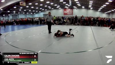 56 lbs Cons. Round 2 - Calvin Thacker, Warrior Wrestling Club vs Cor Smith, Pit Bull Wrestling Academy