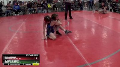 75 lbs Round 3 (8 Team) - Gio Aranda, Burnett Trained (OH) vs Clint Kohlman, Dundee Wrestling (MI)