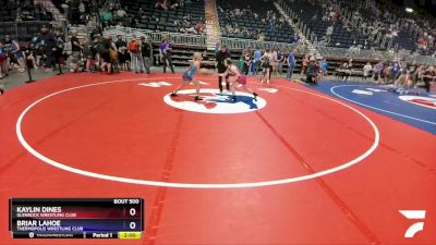 100-108 lbs 3rd Place Match - Kaylin Dines, Glenrock Wrestling Club vs Briar Lahoe, Thermopolis Wrestling Club