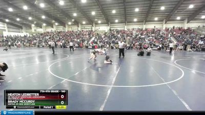 160 lbs Champ. Round 1 - Heaton Ledbetter, Jr. Wildcat Wrestling Association (Richfield, UT) vs Brady McCurdy, Uintah Jr High Wrestling