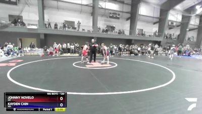 120 lbs Cons. Round 2 - Johnny Novelo, OR vs Kayden Cain, WA