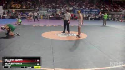 D 1 120 lbs Cons. Round 2 - Brayden Turner, Acadiana vs Brandon Selman, St. Amant