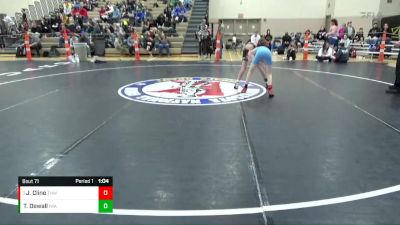 80 lbs Round 3 - Jayden Cline, THWC vs Tyson Dewall, Ironhawks Wrestling Academy