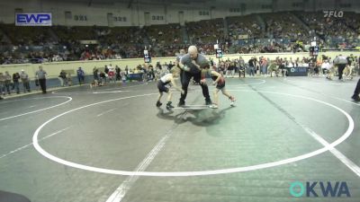 46 lbs Round Of 16 - Teagen Martinez, Carl Albert Little League vs Ronnie Leyba, Team Tulsa Wrestling Club