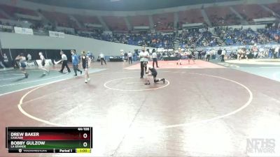 4A-106 lbs Cons. Round 2 - Drew Baker, Cascade vs Bobby Gulzow, La Grande