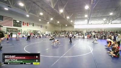 60 lbs Cons. Semi - West Tuttle, Idaho Falls Tiger Wrestling vs Jett Plant, Top Of The Rock Wrestling Club