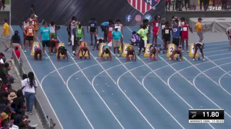 Youth Women's 100m Championship, Semi-Finals 3 - Age 17-18