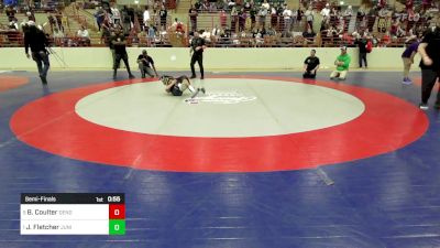 60 lbs Semifinal - Brantley Coulter, Dendy Trained Wrestling vs Jeremiah Fletcher, Junior MatDogs Wrestling