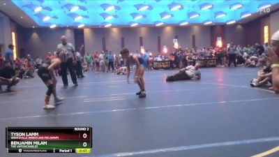 82 lbs Round 2 - Benjamin Milam, The Untouchables vs Tyson Lamm, Wentzville Wrestling Fed.(WWF)