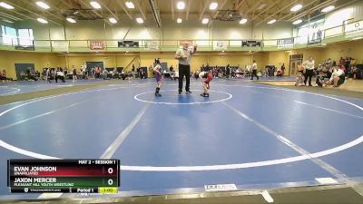 55 lbs Quarterfinal - Jaxon Mercer, Pleasant Hill Youth Wrestling vs Evan Johnson, Unaffiliated