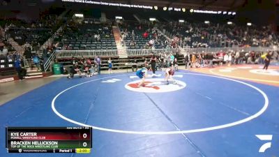 93 lbs Semifinal - Kye Carter, Powell Wrestling Club vs Bracken Hellickson, Top Of The Rock Wrestling Club