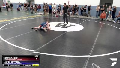 77 lbs Final - James Cottrell, Pioneer Grappling Academy vs Brayden Rife, North Pole Wrestling Club