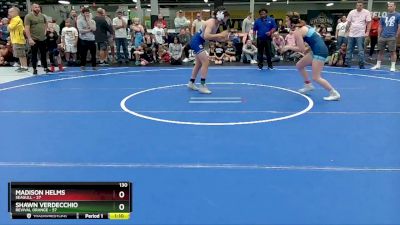 130 lbs Round 6 (8 Team) - Shawn Verdecchio, Revival Orange vs Madison Helms, Seagull