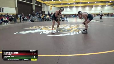 174 lbs Cons. Round 3 - Brandon Kiser, West Liberty vs Frank Gill, Thiel