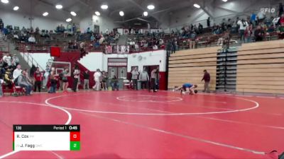 138 lbs Cons. Round 2 - Jacob Fagg, Quaker Wrestling Club vs Riley Cox, Perry Meridian