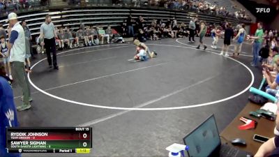 55 lbs Round 5 (6 Team) - Sawyer Sigman, South Dakota Lightning vs Ryddik Johnson, Team Oregon