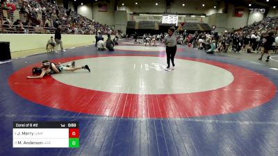 90 lbs Consi Of 8 #2 - Joseph Merry, Lumpkin County Wresting vs Matt Anderson, Level Up Wrestling Center