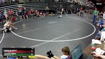 112 lbs Round 3 (6 Team) - Chance Kreps, Indiana Blue vs Kason Blakely, Team Oregon