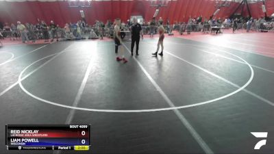 108 lbs Cons. Round 3 - Reid Nicklay, LaCrosse Area Wrestlers vs Liam Powell, Wisconsin