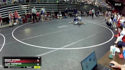 85 lbs Round 2 (6 Team) - Brady Ramirez, Indiana Blue vs Clint Thompson, Nebraska Blue