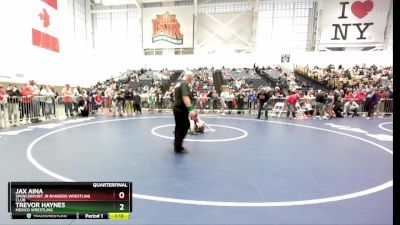 99 lbs Quarterfinal - Jax Aina, Spencerport Jr Rangers Wrestling Club vs Trevor Haynes, Mexico Wrestling