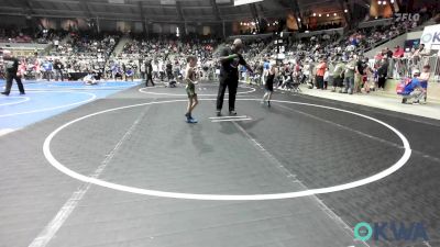 49 lbs Round Of 32 - Leeland Jacobson, Bridge Creek Youth Wrestling vs Elijah Matlock, Sallisaw Takedown Club