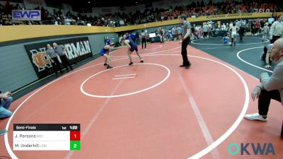 126 lbs Semifinal - Jake Parsons, Norman Grappling Club vs Maddux Underhill, Lions Wrestling Academy