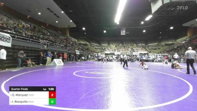 128 lbs Quarterfinal - Dominic Marquez, Paso Robles vs Isaac Ronquillo, Bakersfield