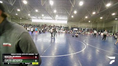 107 lbs Champ. Round 1 - Porter Hepworth, Star Valley Wrestling Club vs Boston Bearden, Team Prestige