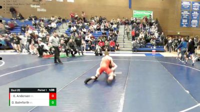 120 lbs Quarterfinal - Enoch Andersen, American Fork Jr High vs Oliver Balmforth, AVIATOR WRESTLING CLUB