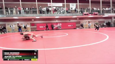 113 lbs Cons. Round 2 - Isaac Dickinson, Idaho Falls High School vs Hunter Tillotson, Rigby High School