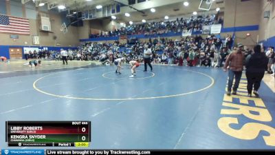 105lbs Champ. Round 2 - Libby Roberts, University (Girls) vs Kengra Snyder, Chiawana (Girls)