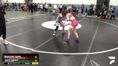 136 lbs Round 2 - Taryn Wright, Mat-Su Matmen vs Braylynn Young, Nikiski Freestyle Wrestling Club