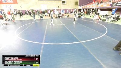 110 lbs Quarterfinal - Caley Graber, Summit Wrestling Academy vs Sevanna Aguirre, Arizona Girls Wrestling