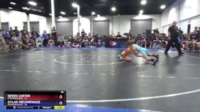 83 lbs 2nd Wrestleback (8 Team) - Simon Carter, Colorado Red vs Dylan Nieuwenhuis, Michigan Blue