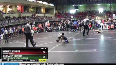 50 lbs Champ. Round 1 - Henry Scheer, Junior Eagles vs Luciano Lucius, Nebraska Elite Wrestling Club